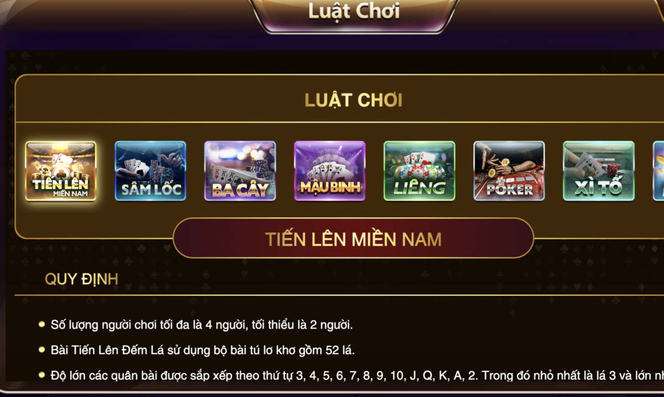 Luật sắp xếp bài tại Sâm lốc Gemwin 